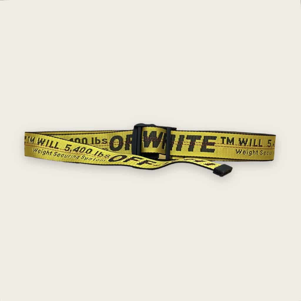 Off-White cintura Industrial nylon giallo logo, TU.